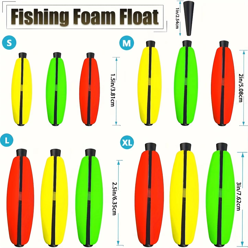 Fishing Bobber Float - 15 قطعة من عوامات ربط لسمك