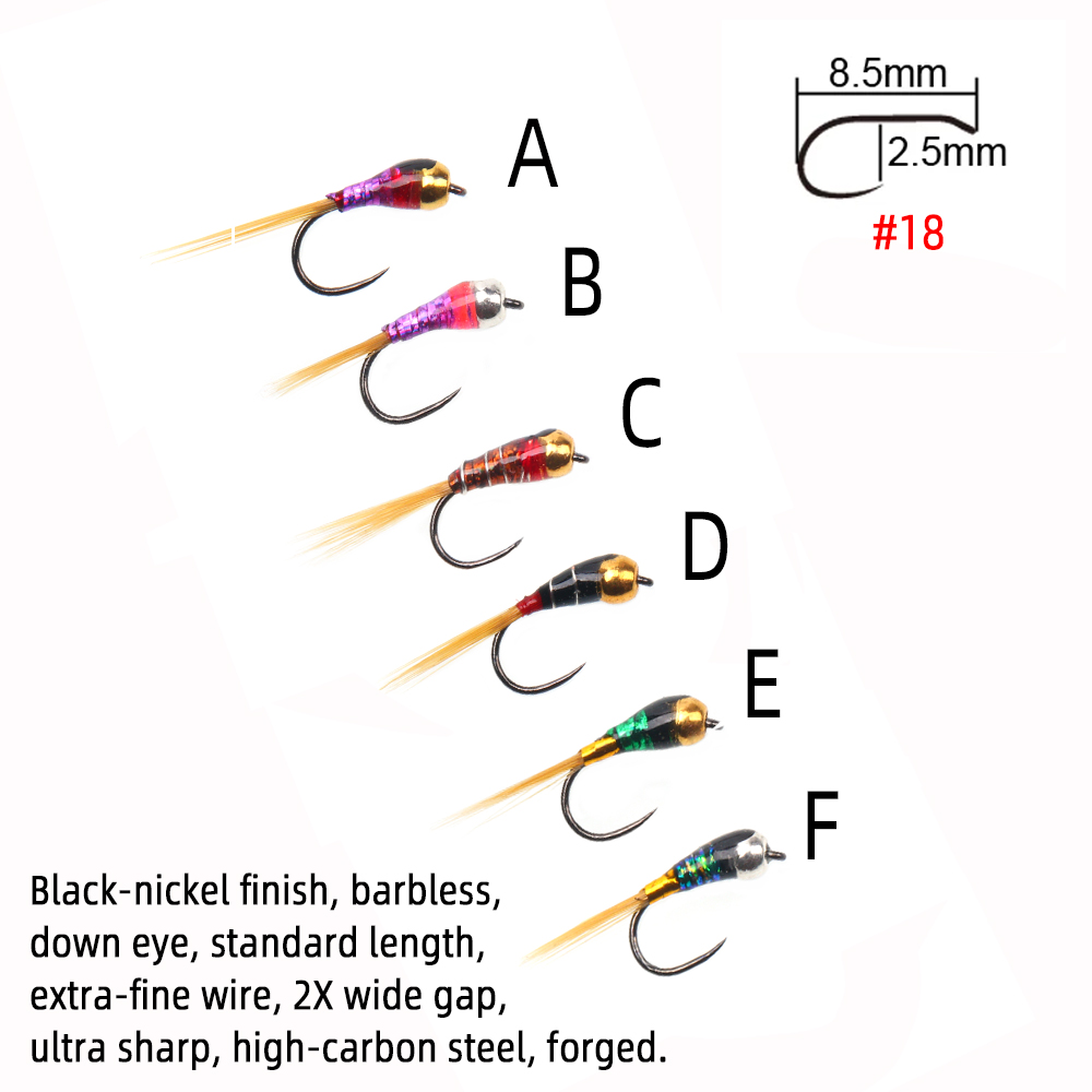 6 قطعة حورية Perdigon أو حورية - مراجعة Fishing Equipment Europe وسعره